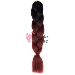 Coada de par afro impletita de  60 cm Premium 231 - Brunet-Castaniu Mediu B31